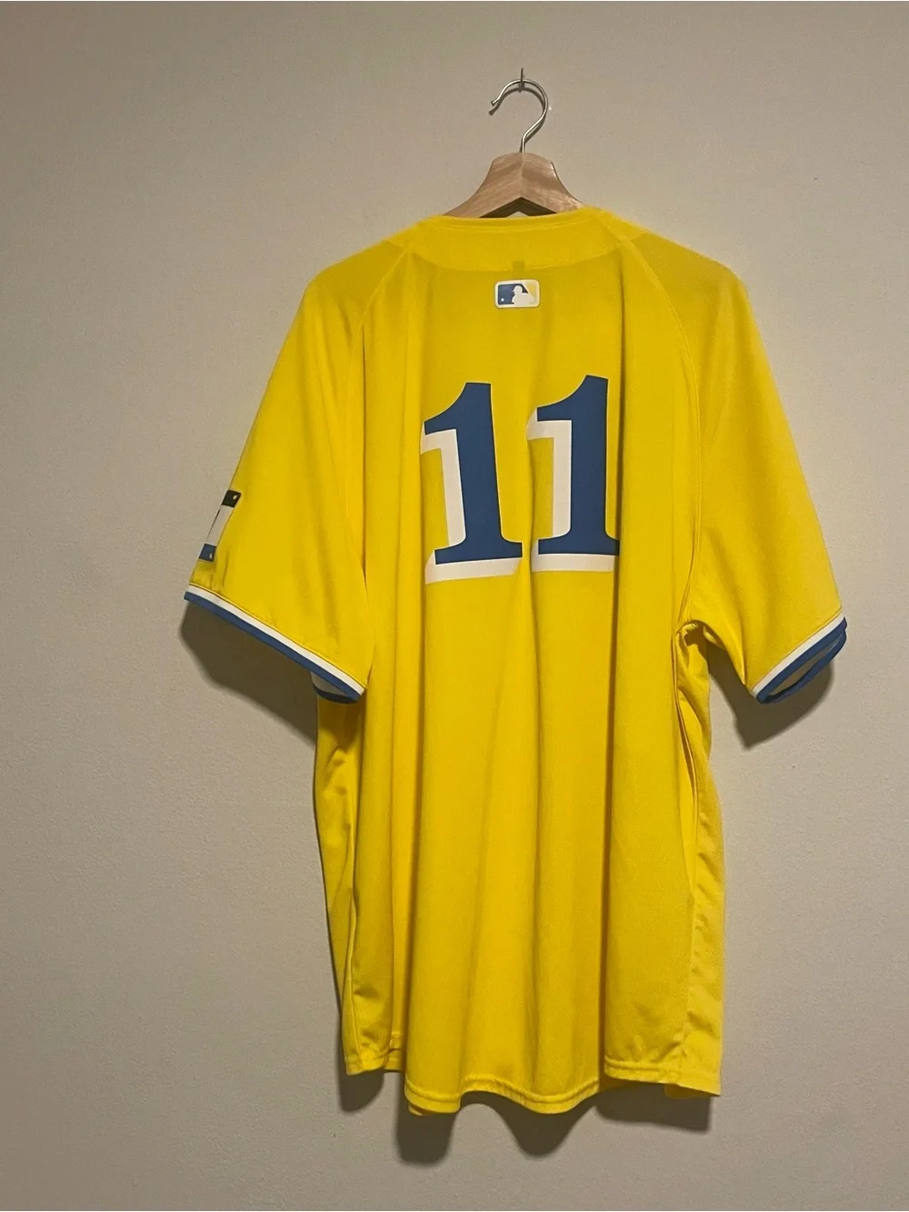 Nike Yellow and Blue Boston Red Sox City Connect Jersey, Size XXL